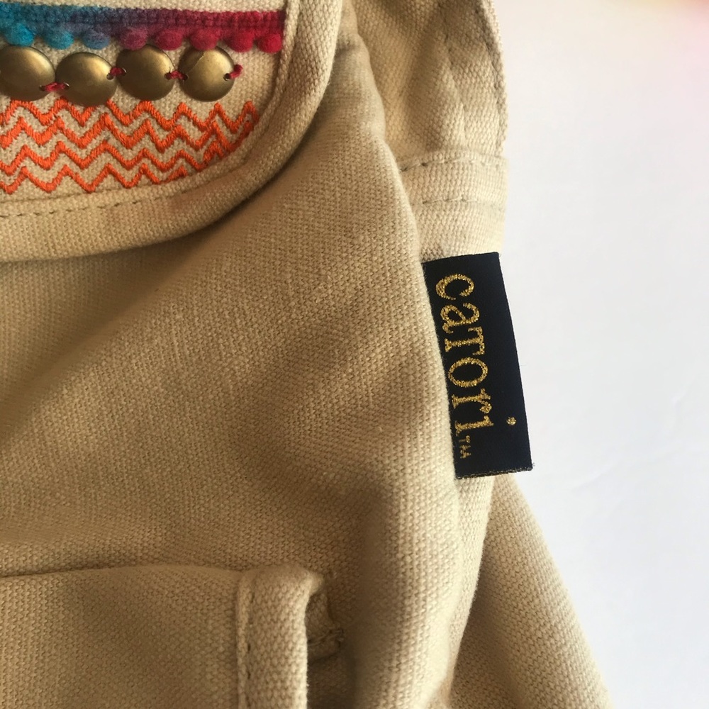 CATORI Beige Boho Flap Backpack - Picture 3 of 7